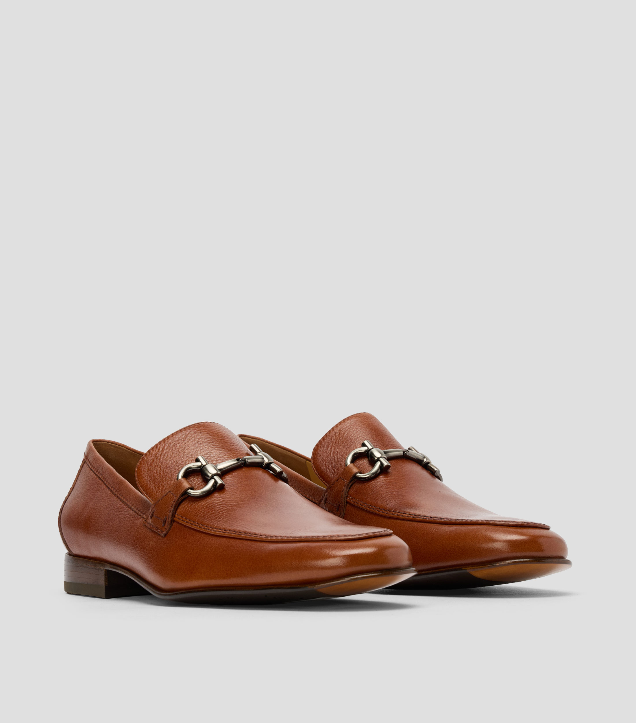 Mocasines en piel con hebilla Hombre